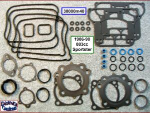 Top End Rebuild Gasket Kit, MLS 0.040" Head Gaskets, 86-90 883 Sportster (ref. 17032-86)