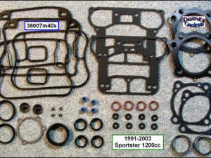 Top End Gasket Kit, 1200cc, Sportster, 91-2003, MLS 0.040" Head Gaskets, 1-pc SLS rocker base gaskets, Ref.  17032-91