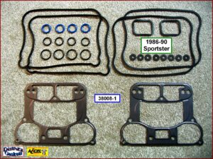 Kit, rocker box, rubber w/O-rings, 1-pc SLS rocker base 86-90 Sportster, Ref.  17030-89