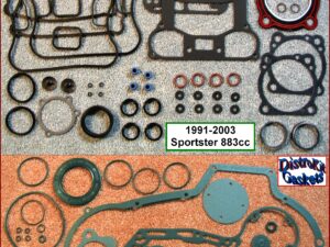 Engine Gasket Kit, 883cc, 91-2003, Sportster, Ref. 17026-91, foamet primary & rocker base gaskets