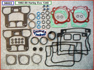 Kit, top end, 92-99 1340 Evo, Ref. 17040-92, beaded head, 1-pc foamet rocker base