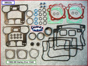 Kit, top end, 92-99 1340 Evo, Ref. 17040-92, beaded head, 1-pc SLS rkr base
