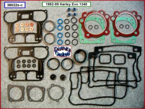 Kit, top end, 92-99 1340 Evo, Ref. 17040-92, 1-pc SLS rkr base, w/copper washers
