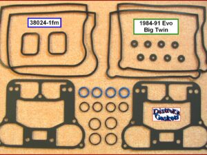 Kit, rocker box gasket, 84-91 Big Twin, Ref. 17038-90, 1-pc Foamet base