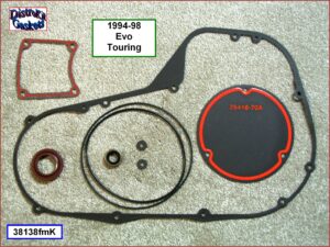 Kit, primary cover gasket, foamet, w/derby, 1994-1998 Touring FLT, FXR, Ref. 34901-94