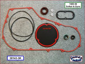 Kit, primary cover, 1sb, 3-hole derby, 89-98 4sp Softail, Dyna, Ref. 60539-89 or 60539-94