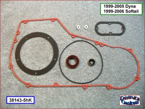Kit, primary cover. 1sb, 5-hole AIM derby, 99-05 Dyna, 99-06 Softail, Ref. 60539-89 or 60539-94