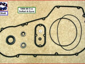 Kit, primary cover, foamet 89-98 4sp Softail, Dyna, Ref. 60539-89 or 60539-94