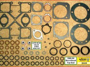 Kit, top end, reinforced HG, 66-84 Shovel Valve stem seals: only L80-84, Ref. 17034-66