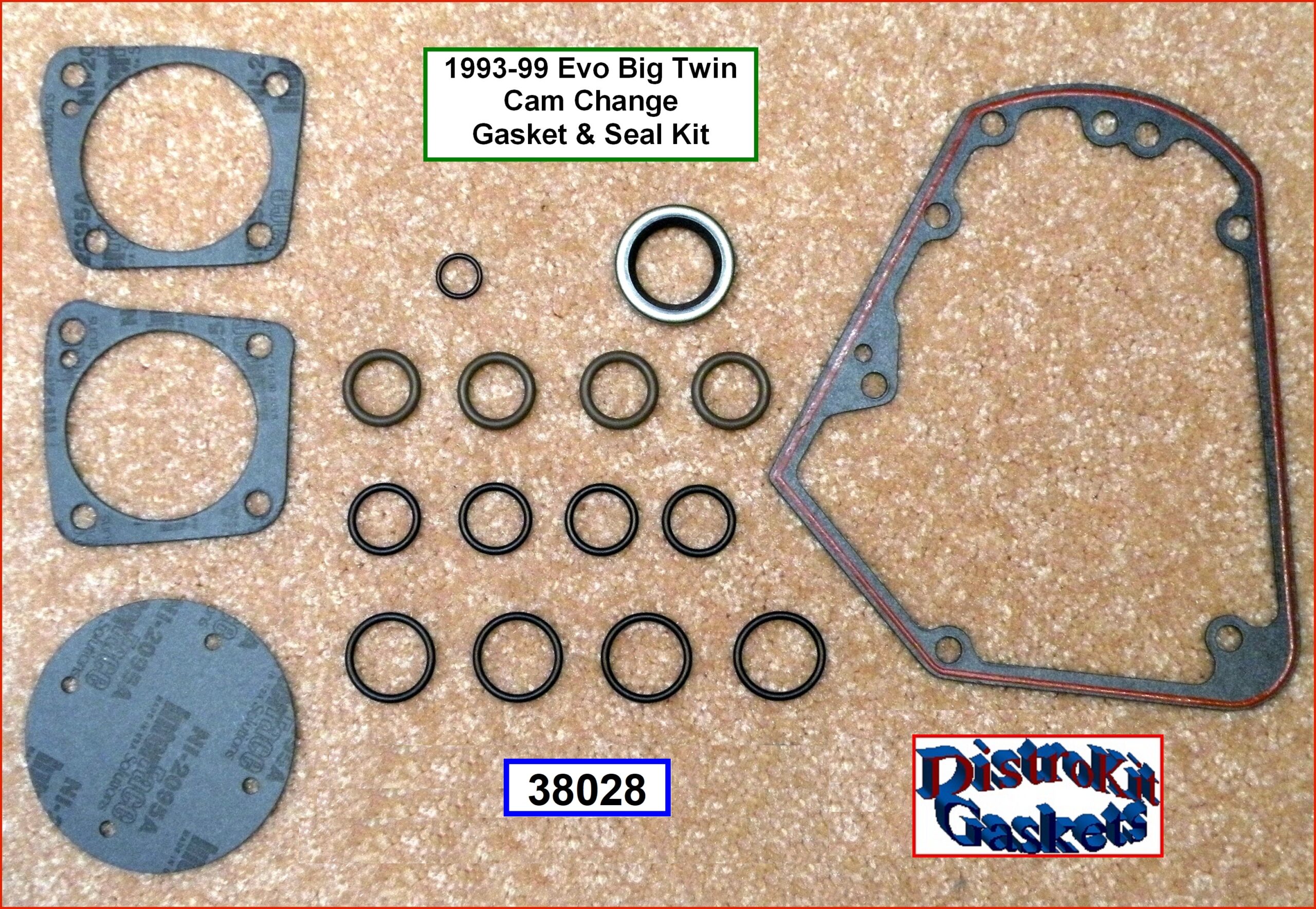 Kit, cam change 93-99 Evo BT, both sides beaded cam cover, Ref. 25225-93-K