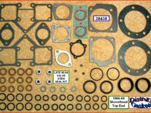 Kit, top end, reinforced HG, 66-84 Shovel Valve stem seals: only L80-84, Ref. 17034-66